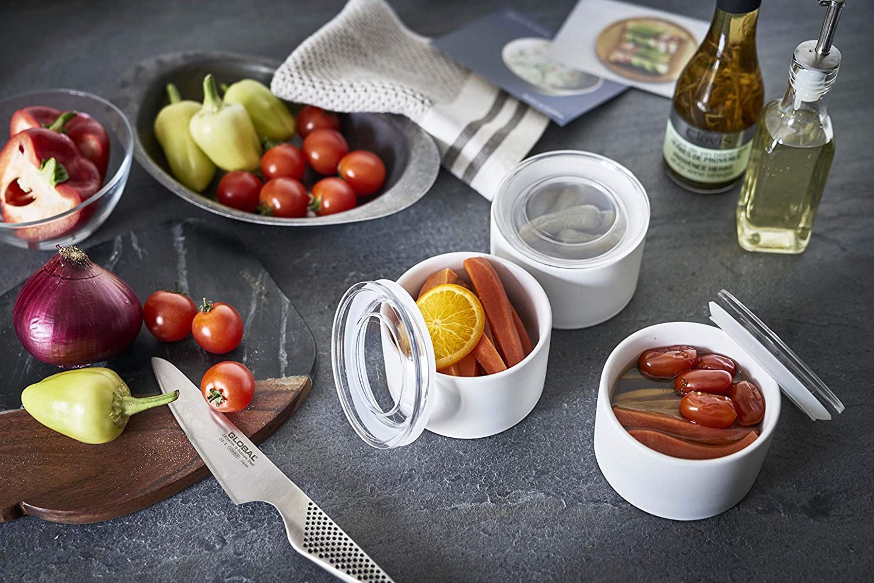 Ceramic Food Canister Small - White